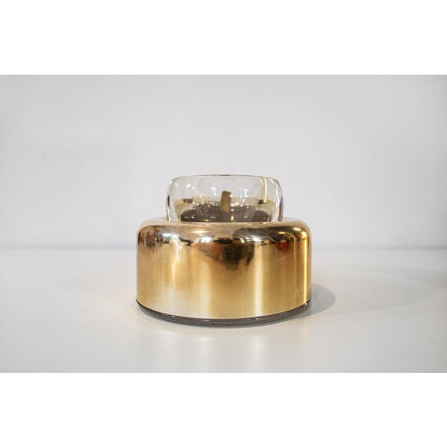 1960s Crystal and Silver-Plated Metal Ashtray Model Biglia by Joe Colombo for Arnolfo Di Cambio, 1968 For Sale - Image 5 of 5