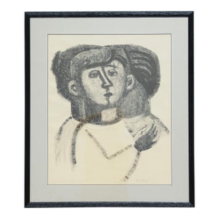 1960s Scandinavian Cubist Lithograph by Nils Wedel, Signed & Numbered For Sale