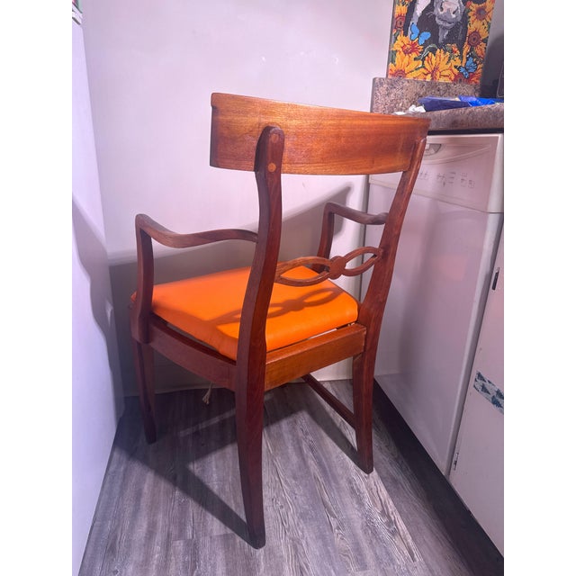 Mid 20th Century Sculptural Mid-Century Modern Armchair in Burnt Orange For Sale - Image 5 of 5