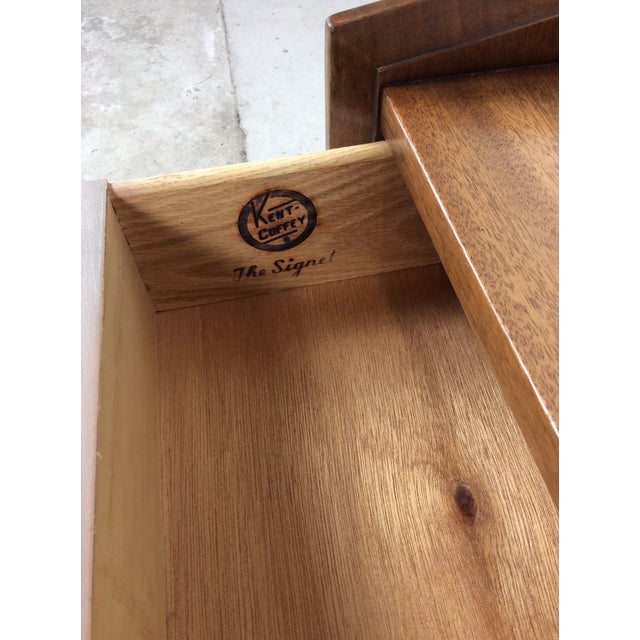 Brown Mid Century Modern Nightstand With Drawer by Kent Coffey For Sale - Image 8 of 9