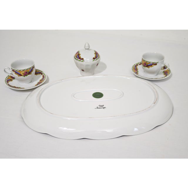 Mid-Century Modern Porcelain Coffee Service from Limoges, France, 1960s, Set of 6 For Sale - Image 3 of 11