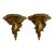 Petite Italian Rococo Gilt Wall Brackets For Sale