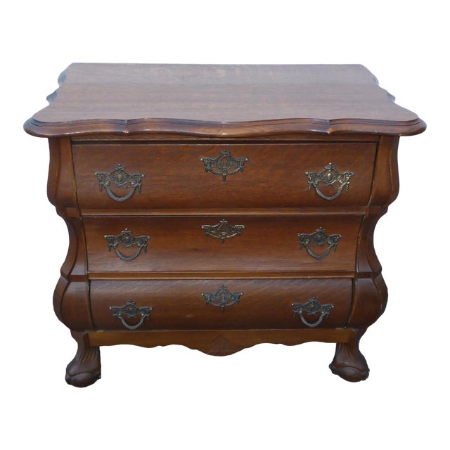 Vintage French Provincial Bombay Bombe Nightstands W Brass Hardware Chairish