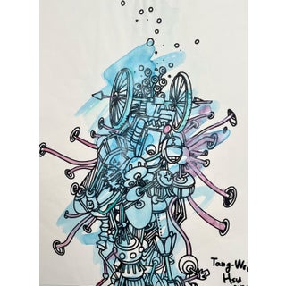 Hsu Tang Wei, Contemporary Asian Cartoon Fantasy Art Mixed Media Drawing Tang Wei Hsu Anime, 2012 For Sale