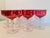 Glass Vintage 1960s Cranberry Iridescent Glass Coupe Stems, Set of 8 For Sale - Image 7 of 7