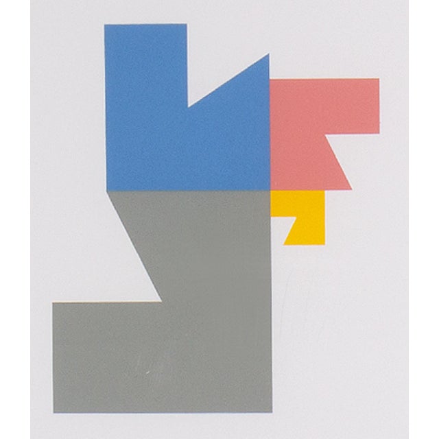 A 1995 serigraph print, titled "Konstruktion and Intuition," by the German artist Anton Stankowski (1906-1998). This print...