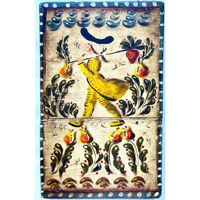 1950s Ca 1950-60 Peter Hunt Attr. Folkart Panel For Sale - Image 5 of 6