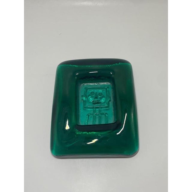 Glass Robot Ashtrays attributed to Erik Höglund, 1960, Set of 2 For Sale - Image 3 of 7