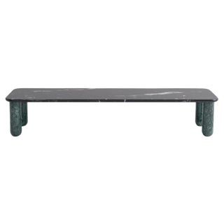 Large Black and Green Marble Sunday Coffee Table by Jean-Baptiste Souletie For Sale