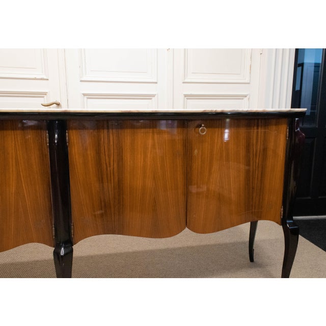 Louis XV French Sideboard with Marble Top, 1940s For Sale - Image 13 of 14