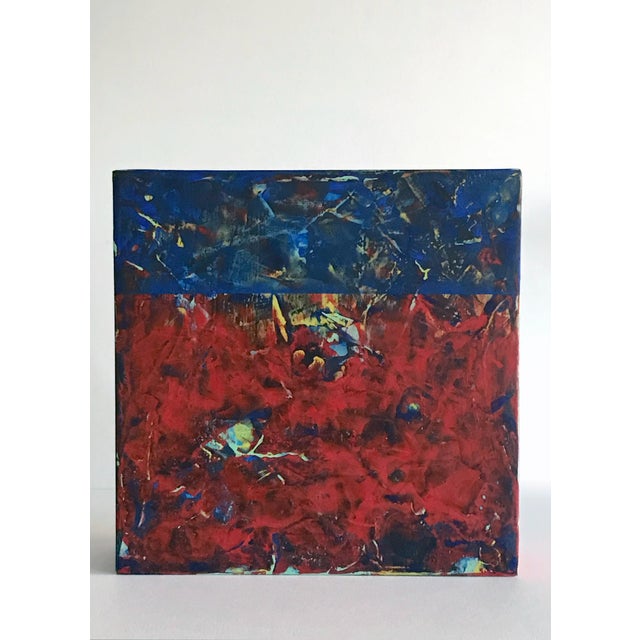 Contemporary 2003 "Sketches Series #23" Babette Herschberger Acrylic Painting on Wood Block For Sale - Image 3 of 8