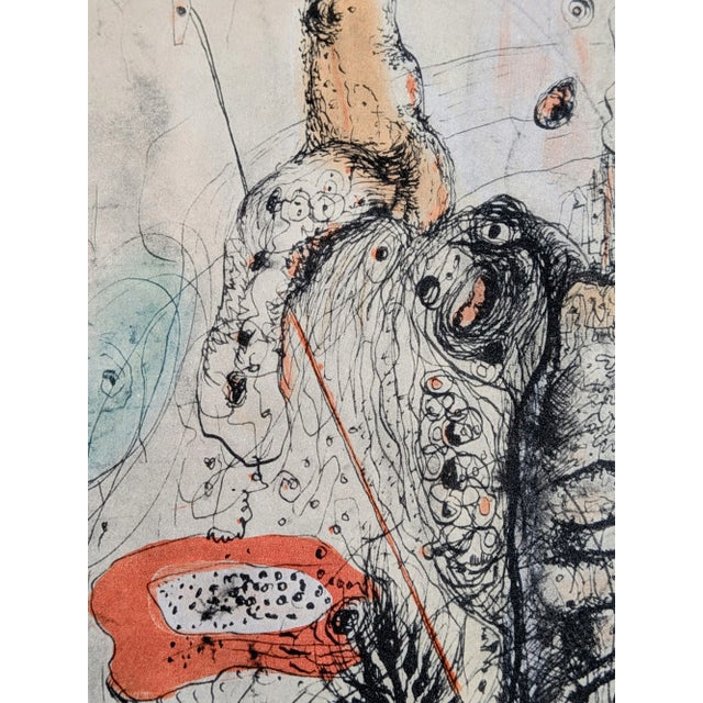 Otto Wols, Red Royal, Signed Engraving in Colors, 1963 For Sale - Image 3 of 7