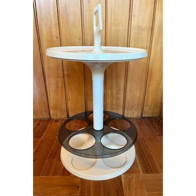 White Vintage Bottle Holder Bar Stand by Flair, Netherlands, 1970s For Sale - Image 8 of 13