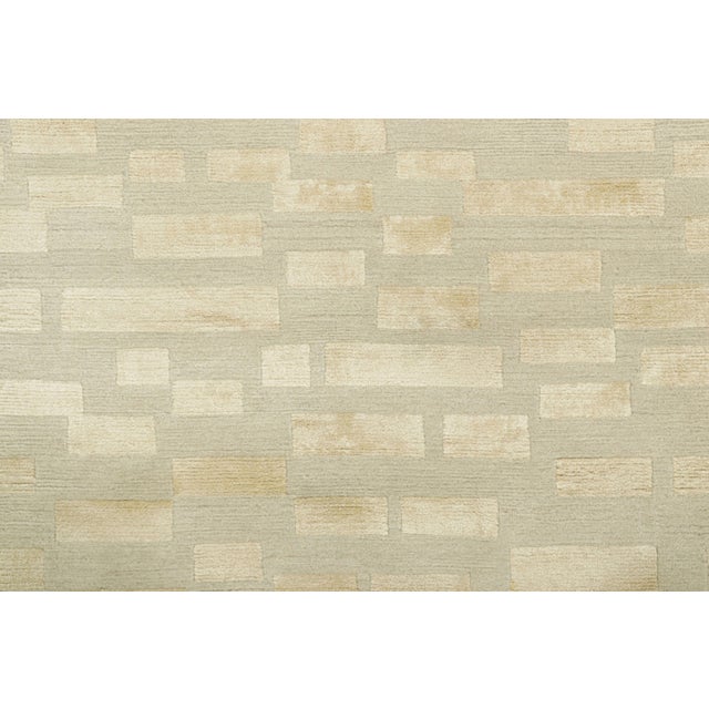 Modern Rug & Kilim’s Modern Rug in White With Beige Geometric Patterns For Sale - Image 3 of 7