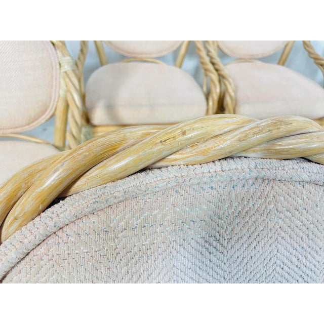 Set of 8 Vintage McGuire Bamboo Dining Armchairs, San Francisco For Sale - Image 14 of 18