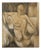 Joseph Smedley, Seated Male Nude, 20th Century, Charcoal and Chalk Drawing For Sale