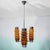 Tall Mid-Century Modern Chandelier in Amber Brown Glass and Chrome, 1970s For Sale - Image 6 of 10