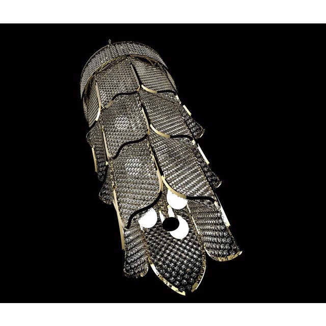 Doha 34 Lights Cascading Chandelier in Polished Chrome and Crystal by Aggiolight For Sale - Image 6 of 12