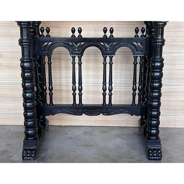 20th Century Spanish Baroque Style Cabinet on Stand, Bargueno or Varqueno For Sale - Image 14 of 18