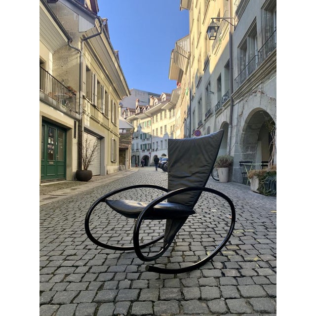 Set of Postmodern Rocking Chairs by Stefan Heiliger for Strässle For Sale - Image 6 of 15