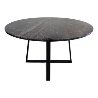 Marble Dining Table with Anodised Black Aluminium Base from Marchetti, 2000s For Sale
