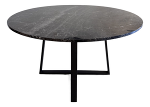 Marble Dining Table with Anodised Black Aluminium Base from Marchetti, 2000s
