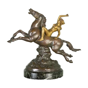 Bronze Statue of Horse with Woman, 1800s