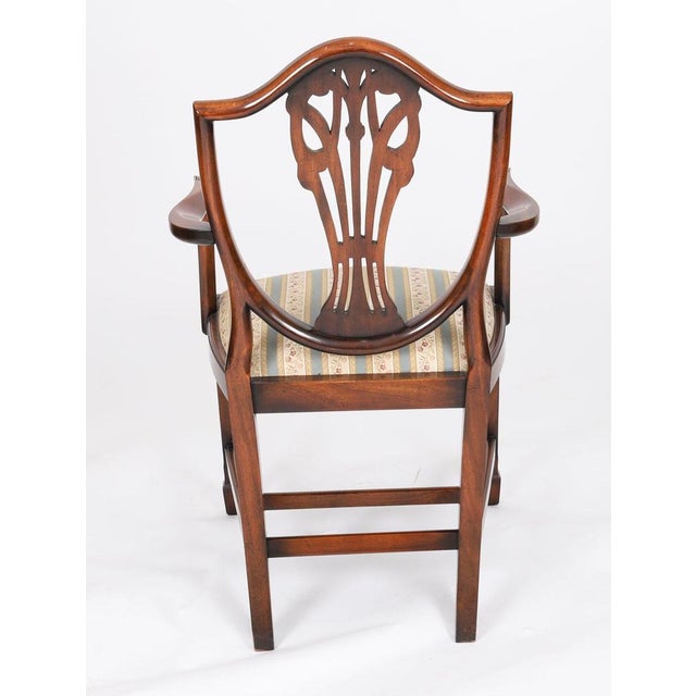 Mid-Century English Harrods Shield Back Dining Chairs, Set of 12 For Sale - Image 5 of 17