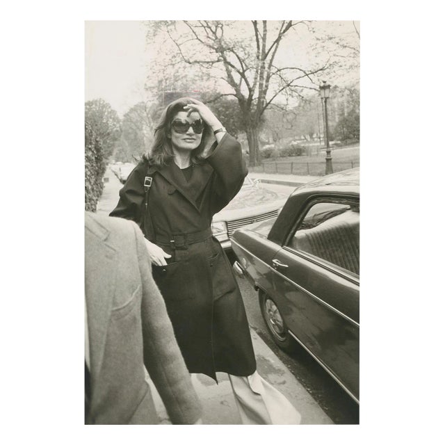 Jackie Onassis, Black and White Photography, 1970s For Sale