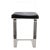 Mid Century Modern Black Leather and Lucite Barstool With Chrome Legs For Sale