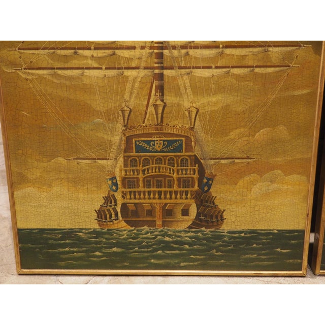 Pair of 17th Century Style French Navy Lithographs, the St. Philippe, C. 1970s For Sale - Image 12 of 18
