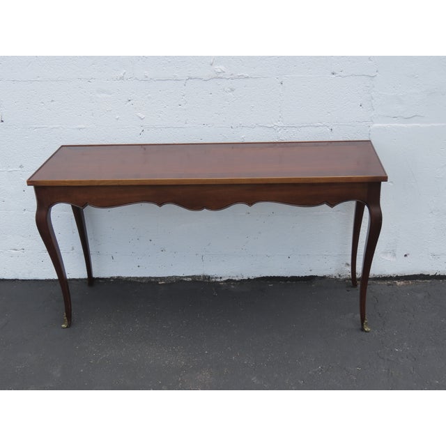 French Long Narrow Console Entry Library Table 6579 For Sale - Image 10 of 16