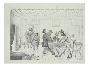 Unknown, Political Discussion, Lithograph on Paper, 1850s