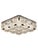 Glass Mid 20th Century Art Deco Revival Geometric Glass Flush Mount /Ceiling Pendant W/ Nickeled Clips For Sale - Image 7 of 16