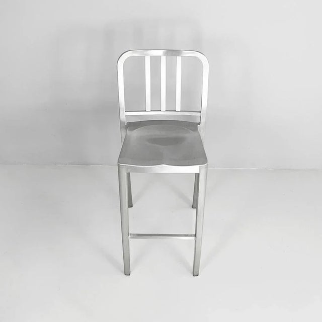 Silver American Postmodern Hudson Stool in Aluminum by Philippe Starck for Emeco, 2000s For Sale - Image 8 of 18