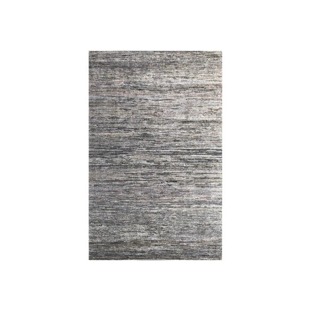 2020s Handmade Modern Rug Gray and Black Plain by Rug & Kilim For Sale - Image 5 of 5