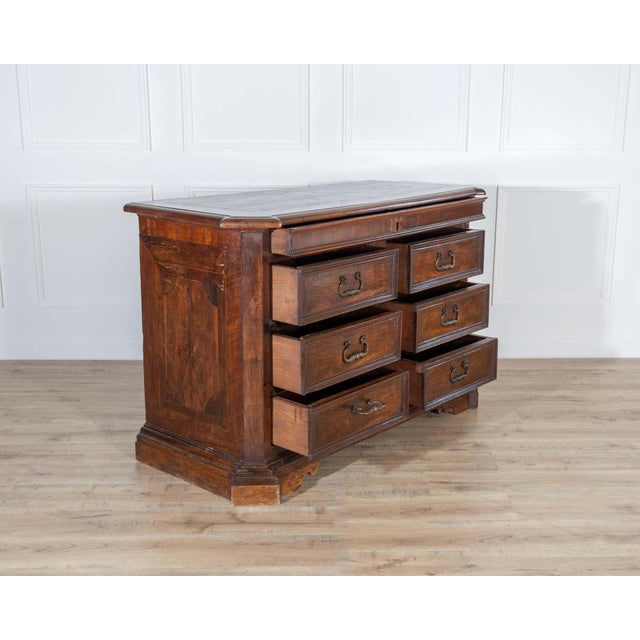 17th Century 17th-Century Tuscan Walnut Chest of Drawers with Maple Inlay For Sale - Image 5 of 8