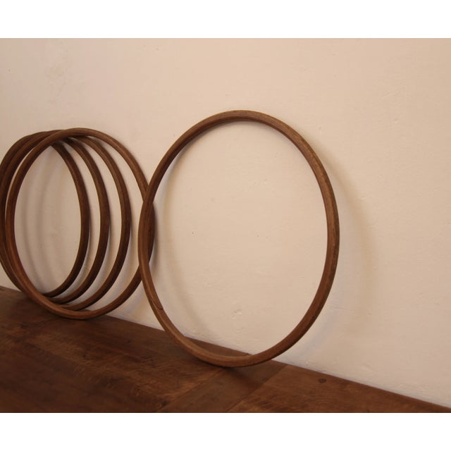 Mid-Century German Wooden Hula Hoop Rings, 1950s, Set of 5 For Sale - Image 11 of 12
