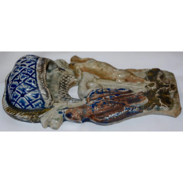 Ceramic Early 20th Century Polychromed Ceramic Hunting Theme Match Safe For Sale - Image 7 of 13