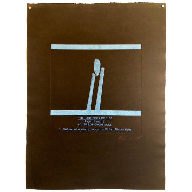 Late 20th Century Large Conceptual "Last Book of Life" Photo Etching 1970s Pop Art, c.1978 For Sale - Image 5 of 5