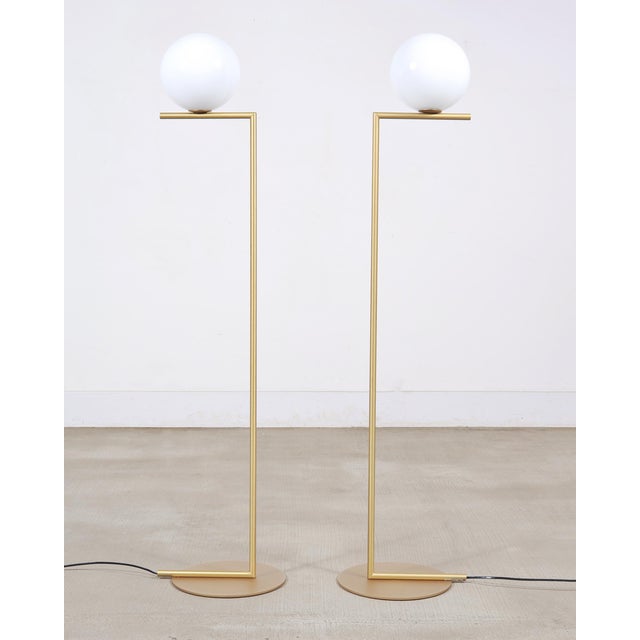 Michael Anastassiades for Flos Brass Globe Ic Floor Lamps - a Pair For Sale In Sacramento - Image 6 of 18