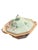 Vintage Chinoiserie Adams Calyx Ware Metz Aqua Blue Octagonal Covered Serving Dish For Sale - Image 10 of 11