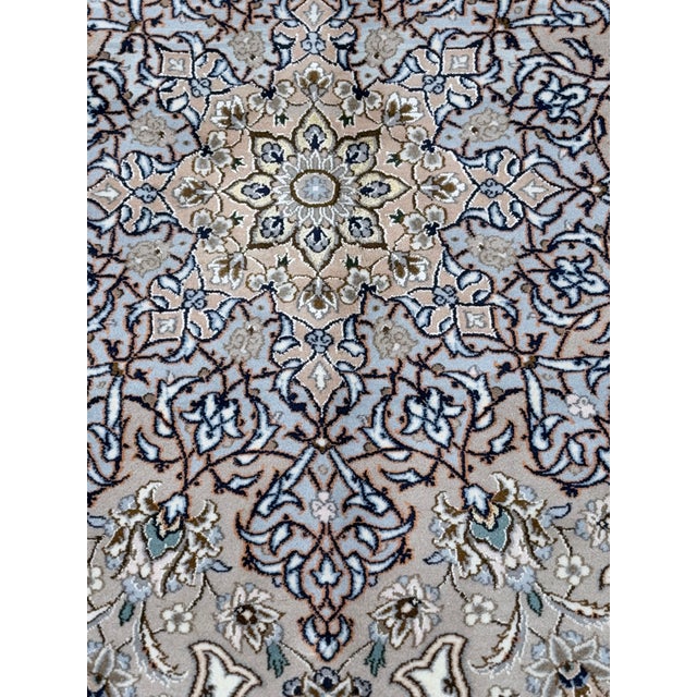 Pasargad Beige Persian Isfahan Silk & Wool For Sale - Image 4 of 18