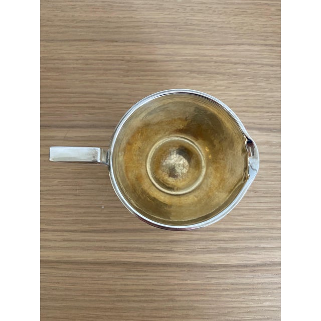 Whiting Arts and Crafts Hand-Hammered Sterling Silver Teapot, Creamer and Sugar, 18 Oz. For Sale - Image 9 of 13