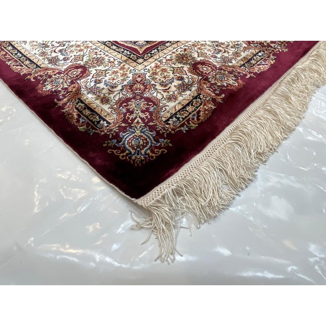 Signed Silk Turkish Rug , 4' X 6' For Sale In New York - Image 6 of 6