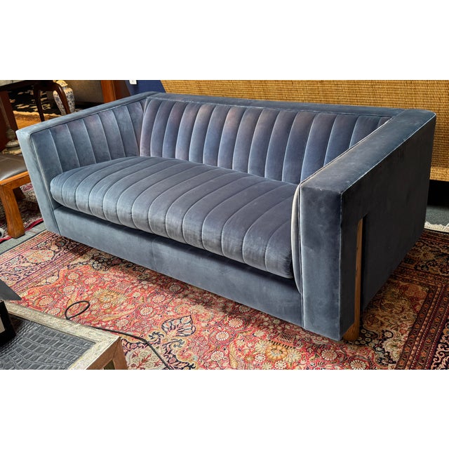 Contemporary Bright Chair Gray Sofa For Sale - Image 3 of 12