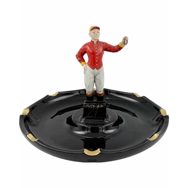 Vintage the 21 Club Nyc Restaurant Equestrian Jockey Ashtray New York City For Sale - Image 10 of 10