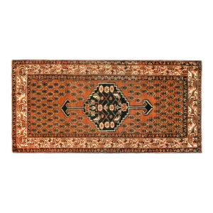 Vintage Persian Saraband Oriental Rug, in Small Size, W/ Central Medallion