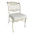 Vintage 1960s Hollywood Regency Style Aluminum Cast Patio Chair For Sale
