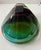 Glass Mid 20th Century Murano Sommerso Art Glass Bowl in Green, Teal and Amber For Sale - Image 7 of 12